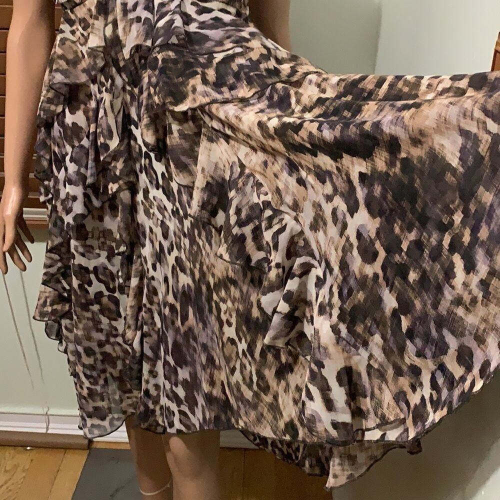 H&M LEOPARD PRINT DRESS SIZE 10 - Picture 6 of 9